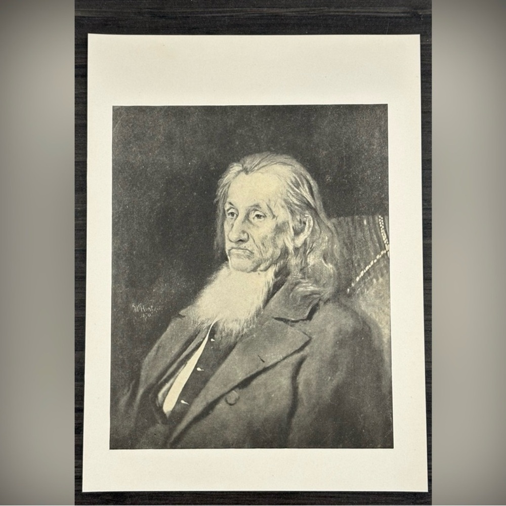 William Holman Hunt PORTRAIT/OLD MAN Fine Art Print 1908 Vintage Original Boston